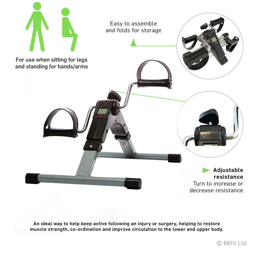 66fit Folding Pedal Exerciser - Arm & Leg (Digital)