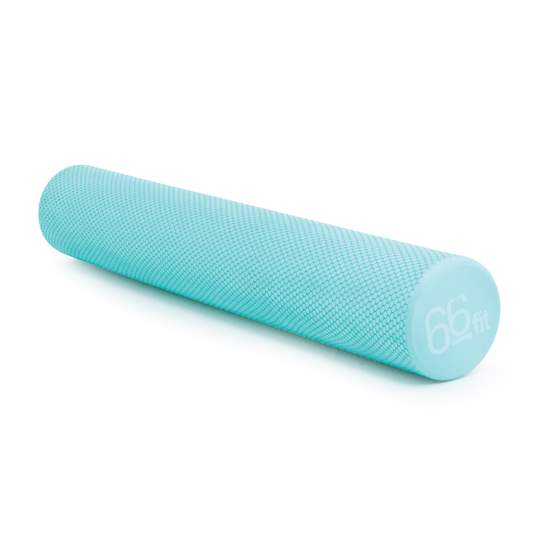 66fit Round Foam Roller With Soft Density - Teal (90cm x 15cm)