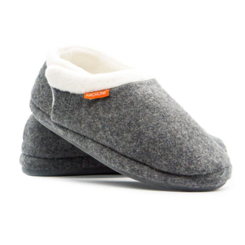 Archline Slippers - Closed (Orthotic Slippers) Grey