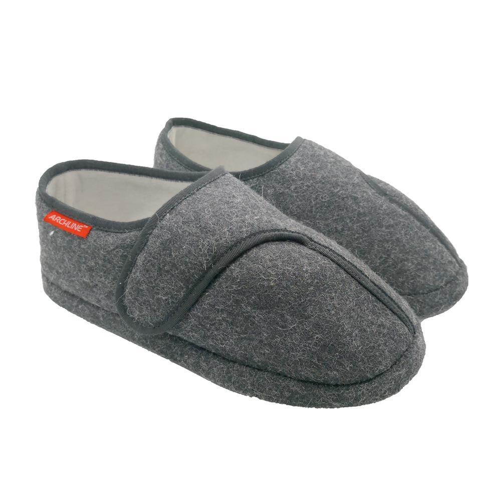 Archline Orthotic Slippers Plus (With Adjustable Strap) - Grey