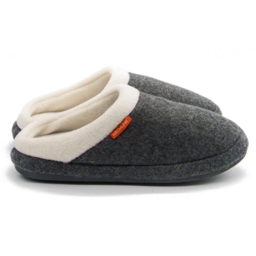 Archline Slippers - Slip On (Orthotic Slippers) Grey