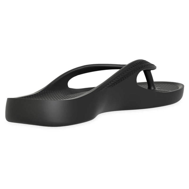 LightFeet Arch Support Flip Flops/Thongs - Black