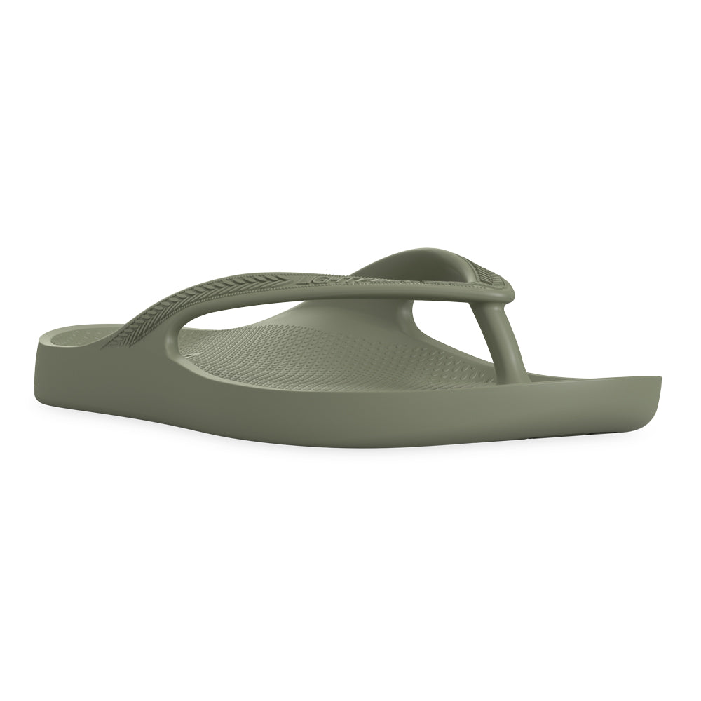 LightFeet Arch Support Flip Flops/Thongs - Khaki