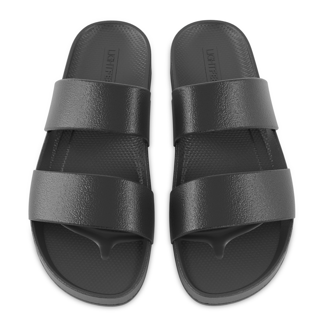 Lightfeet Double Strap Slides - Black