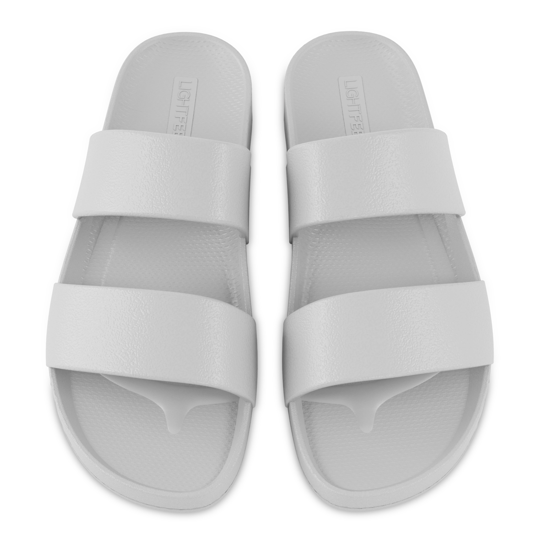 Lightfeet Double Strap Slides - White