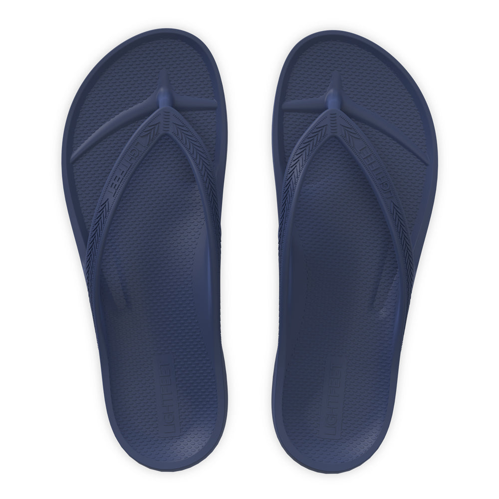 LightFeet Arch Support Flip Flops/Thongs - Navy