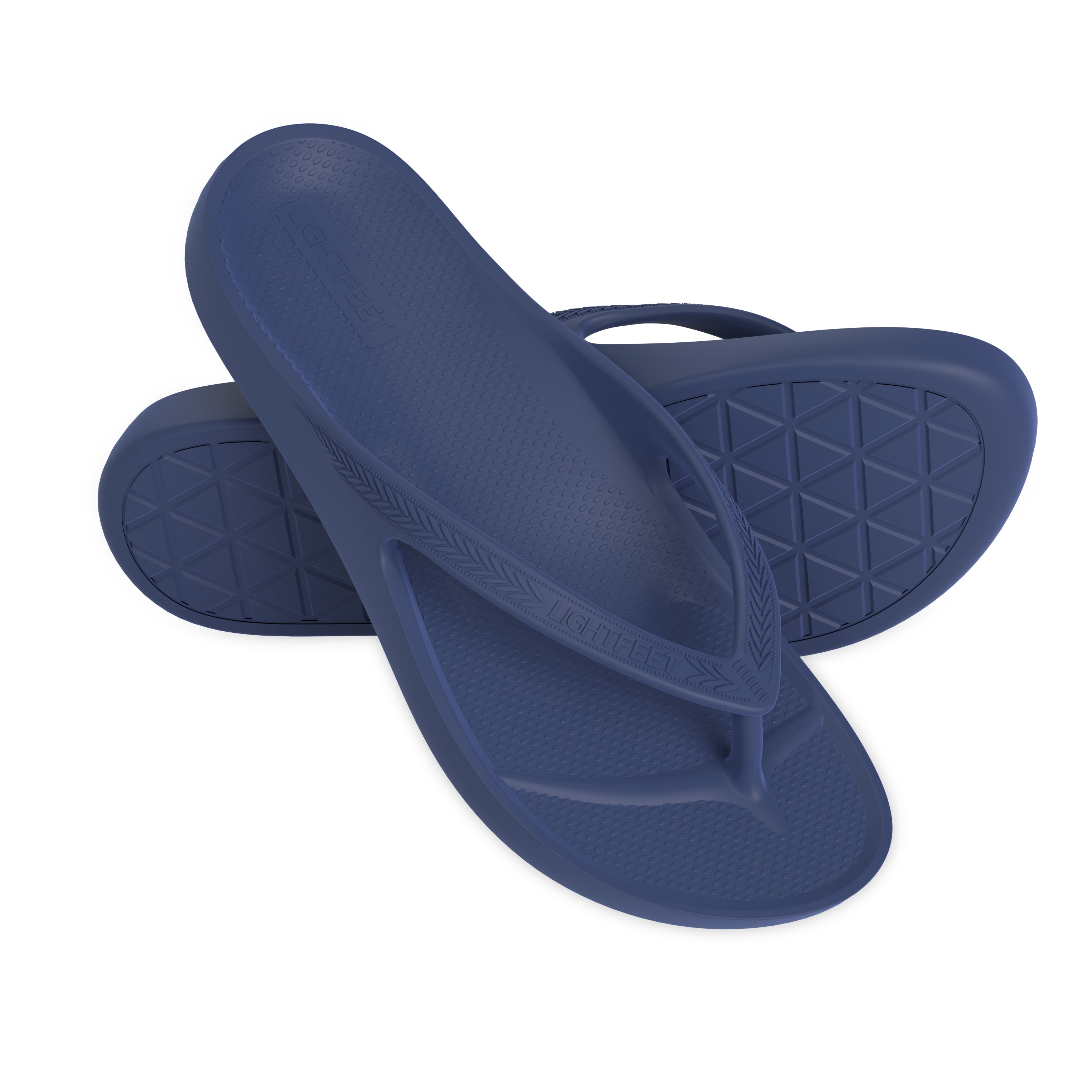 LightFeet Arch Support Flip Flops/Thongs - Navy