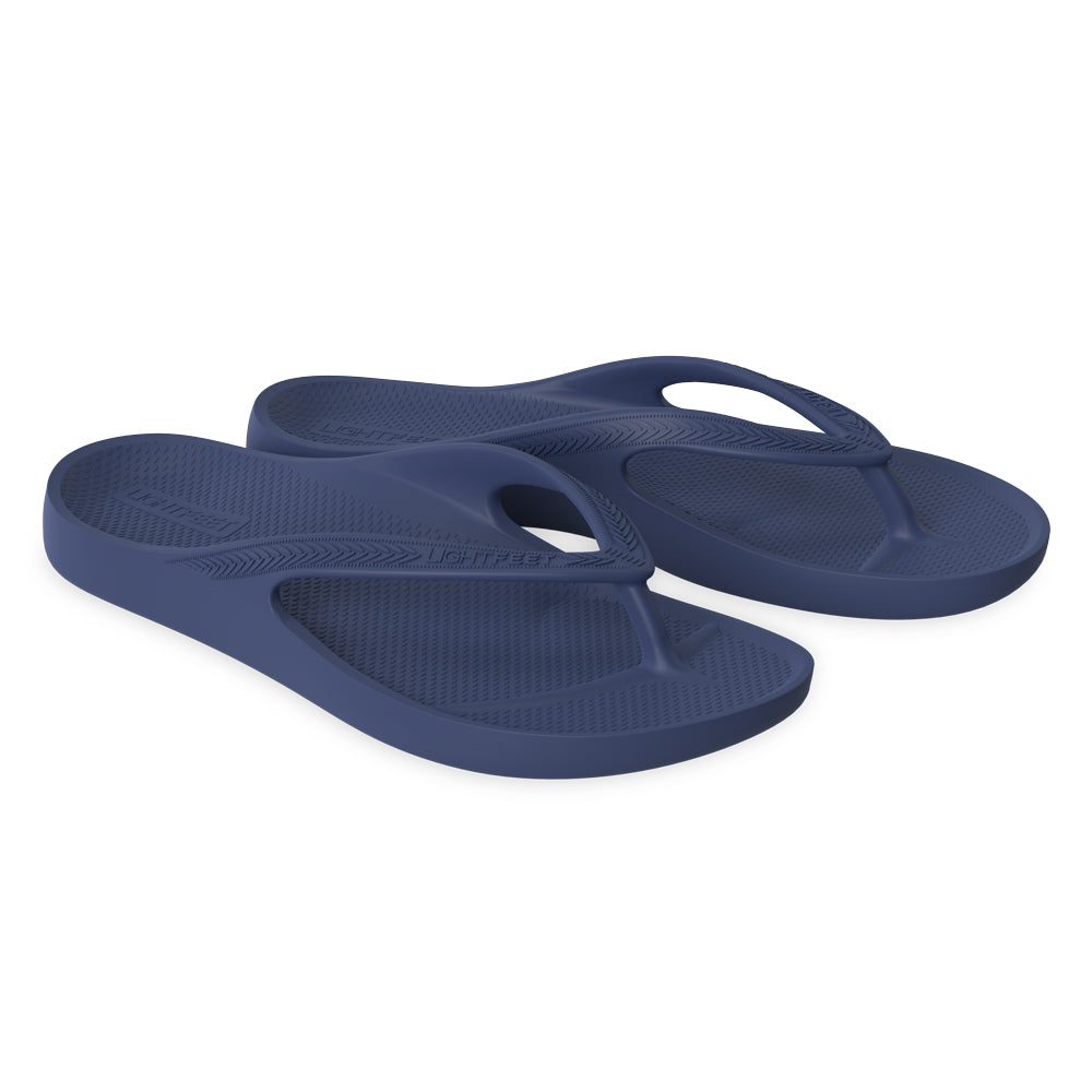 LightFeet Arch Support Flip Flops/Thongs - Navy