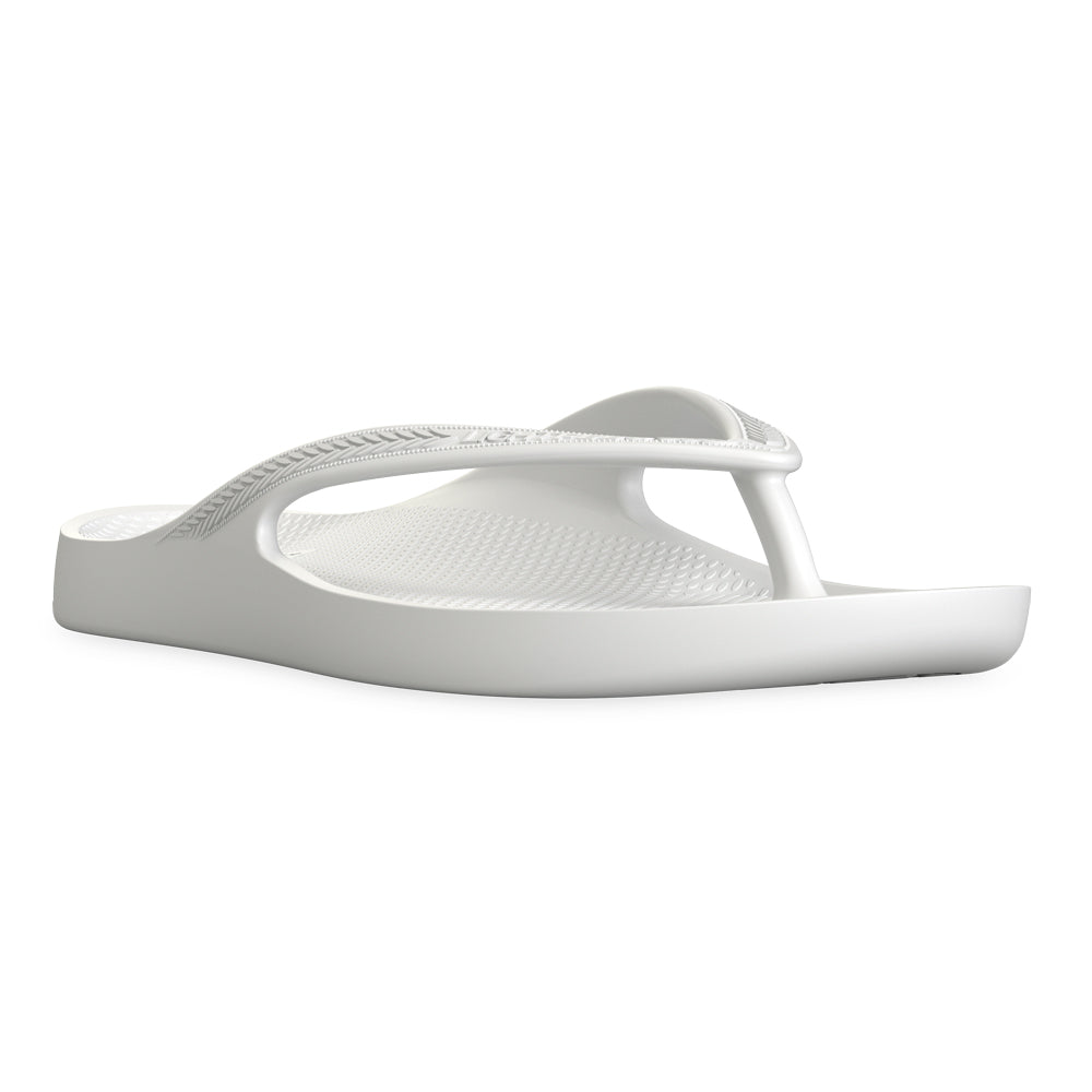 LightFeet Arch Support Flip Flops/Thongs - White