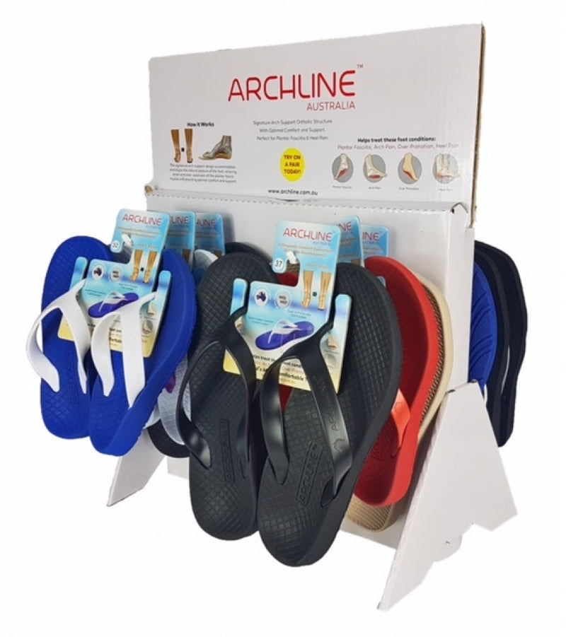 Archline Thongs/Flip Flops - Blue/White
